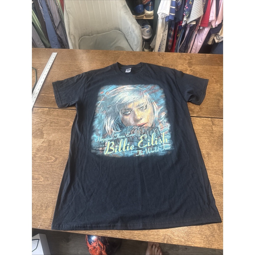 Billie Eilish Happier Then Ever World Tour Black Tee T Shirt Adult Sz M